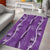 Hawaii Maile Lei Area Rug With Violet Monstera Pattern