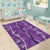 Hawaii Maile Lei Area Rug With Violet Monstera Pattern