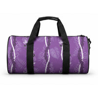 Hawaii Maile Lei Duffle Bag With Violet Monstera Pattern LT05 One size Violet - Polynesian Pride