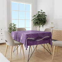 Hawaii Maile Lei Tablecloth With Violet Monstera Pattern LT05 - Polynesian Pride