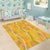 Hawaii Maile Lei Area Rug With Yellow Monstera Pattern