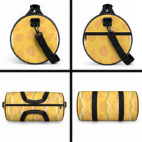 Hawaii Maile Lei Duffle Bag With Yellow Monstera Pattern