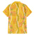 Hawaii Maile Lei Family Matching Off The Shoulder Long Sleeve Dress and Hawaiian Shirt With Yellow Monstera Pattern