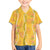 Hawaii Maile Lei Family Matching Off The Shoulder Long Sleeve Dress and Hawaiian Shirt With Yellow Monstera Pattern