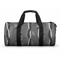 Hawaii Maile Lei Duffle Bag With Gray Monstera Pattern