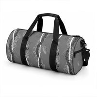 Hawaii Maile Lei Duffle Bag With Gray Monstera Pattern