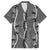 Hawaii Maile Lei Family Matching Off The Shoulder Long Sleeve Dress and Hawaiian Shirt With Gray Monstera Pattern