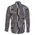 Hawaii Maile Lei Family Matching Off The Shoulder Long Sleeve Dress and Hawaiian Shirt With Gray Monstera Pattern