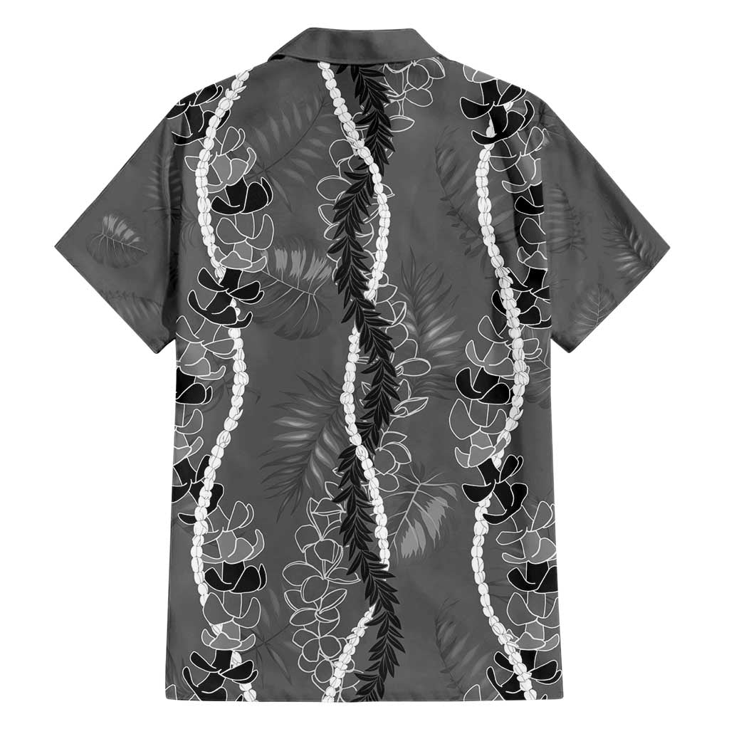 Hawaii Maile Lei Hawaiian Shirt With Gray Monstera Pattern