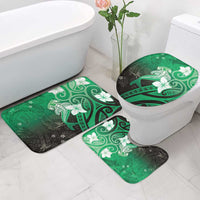 Polynesia Hammerhead Shark Bathroom Set Green Tribal Pattern With Plumeria LT05 - Polynesian Pride