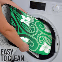 Polynesia Hammerhead Shark Bathroom Set Green Tribal Pattern With Plumeria LT05 - Polynesian Pride
