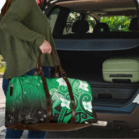 Polynesia Hammerhead Shark Travel Bag Green Tribal Pattern With Plumeria LT05 - Polynesian Pride
