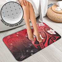 Polynesia Hammerhead Shark Bathroom Set Red Tribal Pattern With Plumeria LT05 - Polynesian Pride