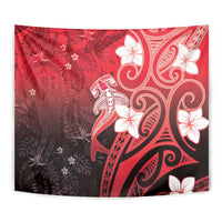 Polynesia Hammerhead Shark Tapestry Red Tribal Pattern With Plumeria LT05 - Polynesian Pride