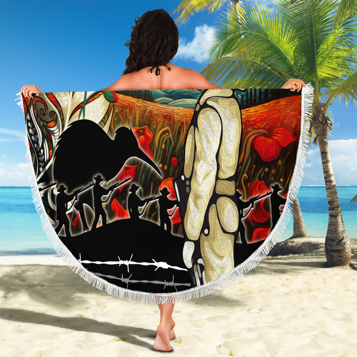 Kei Wareware Tatou New Zealand ANZAC Day Beach Blanket Starry Night Inspo Style