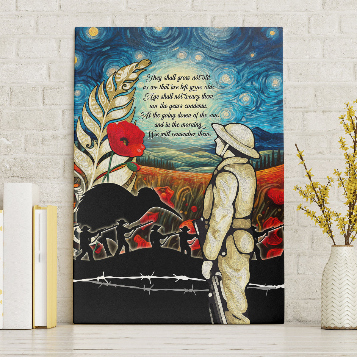 Kei Wareware Tatou New Zealand ANZAC Day Canvas Wall Art Starry Night Inspo Style