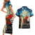 Kei Wareware Tatou New Zealand ANZAC Day Couples Matching Short Sleeve Bodycon Dress and Hawaiian Shirt Starry Night Inspo Style LT05 - Polynesian Pride