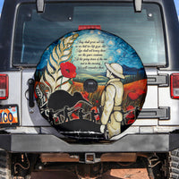 Kei Wareware Tatou New Zealand ANZAC Day Spare Tire Cover Starry Night Inspo Style LT05 Blue - Polynesian Pride
