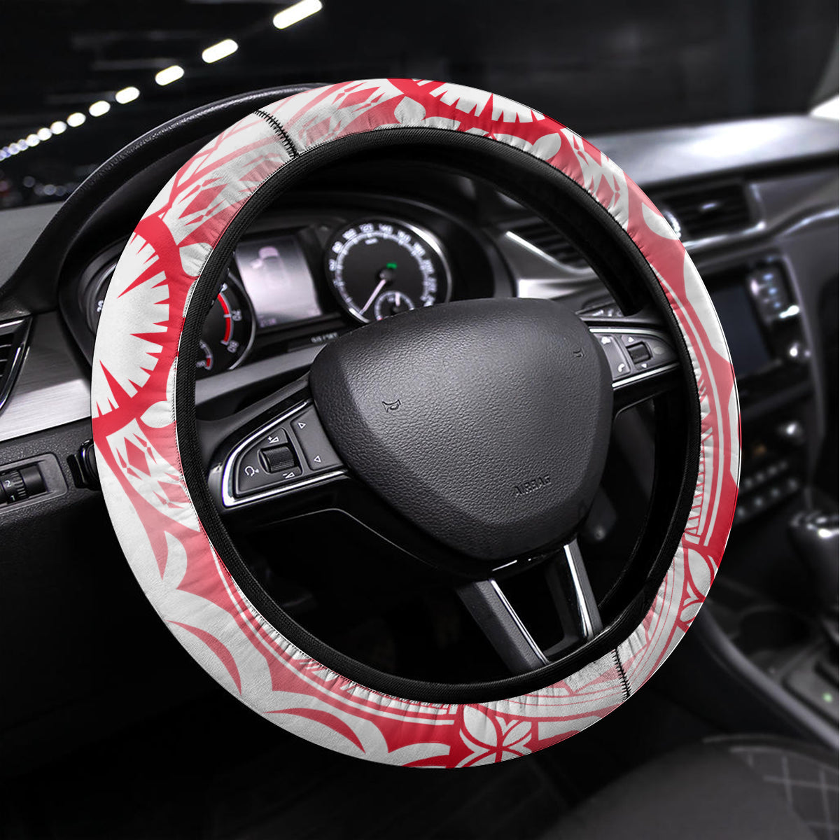 New Zealand Women's Day Steering Wheel Cover Maori Wahine Polynesian Pattern