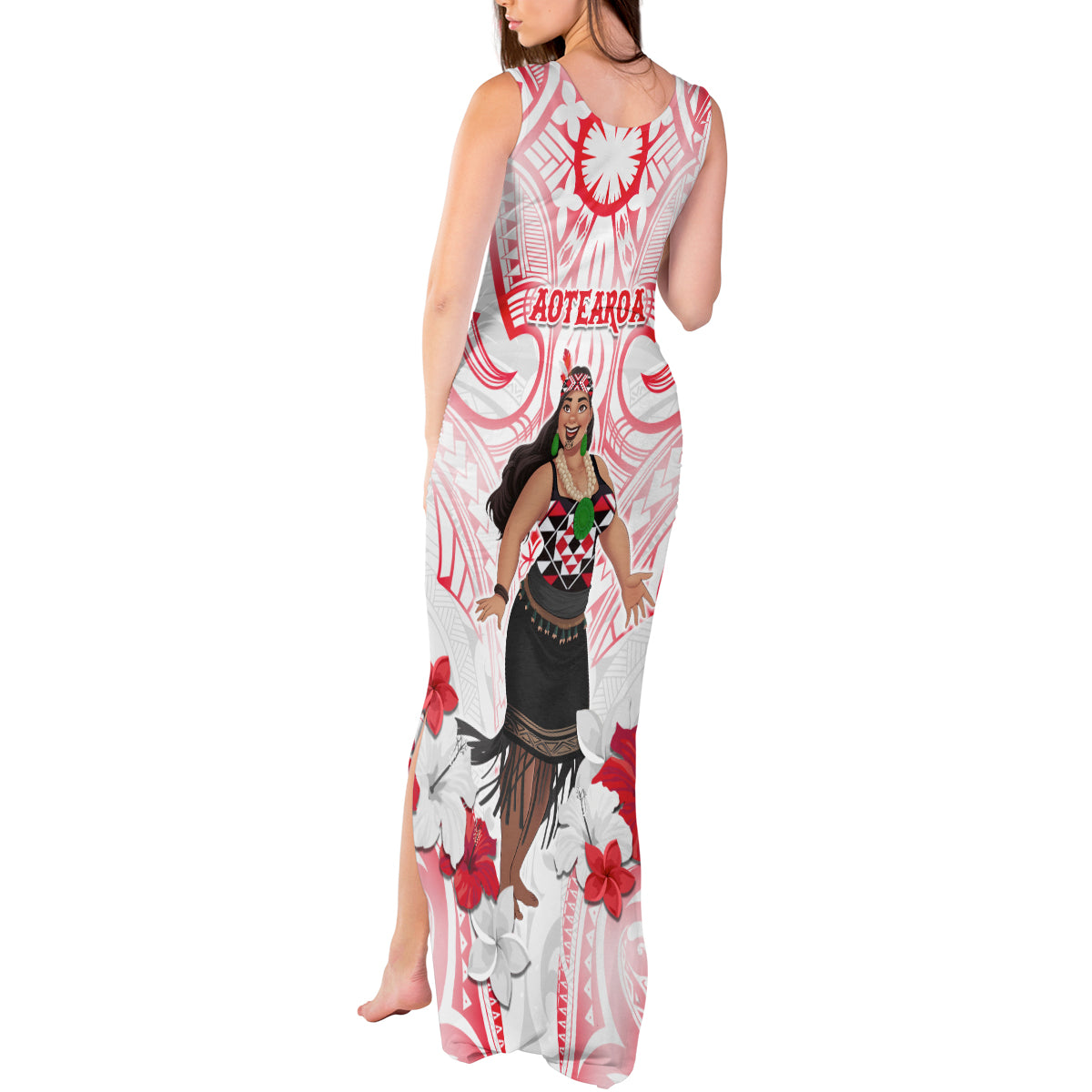 New Zealand Women's Day Tank Maxi Dress Maori Wahine Polynesian Pattern LT05 - Polynesian Pride