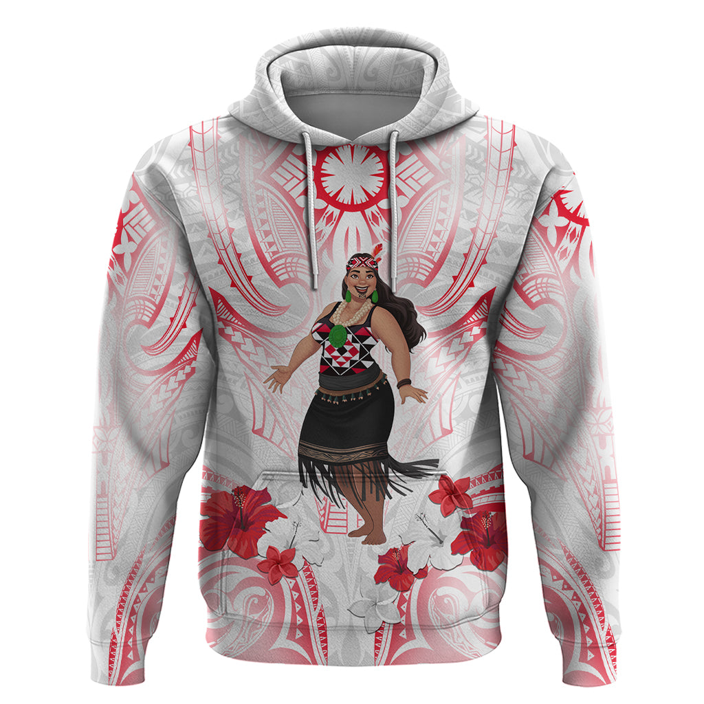 New Zealand Women's Day Zip Hoodie Maori Wahine Polynesian Pattern LT05 Pullover Hoodie White - Polynesian Pride