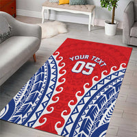 Custom Tuamotu Archipelago Area Rug Polynesian Tribal Tattoo