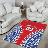 Custom Tuamotu Archipelago Area Rug Polynesian Tribal Tattoo