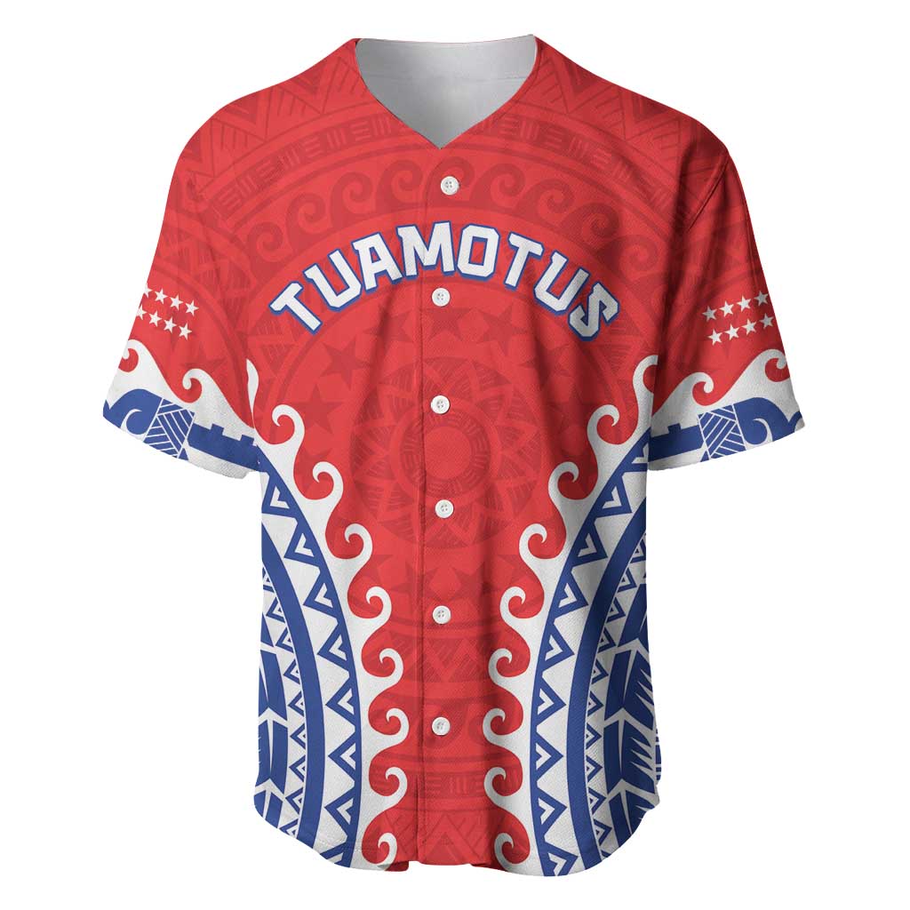 Custom Tuamotu Archipelago Baseball Jersey Polynesian Tribal Tattoo