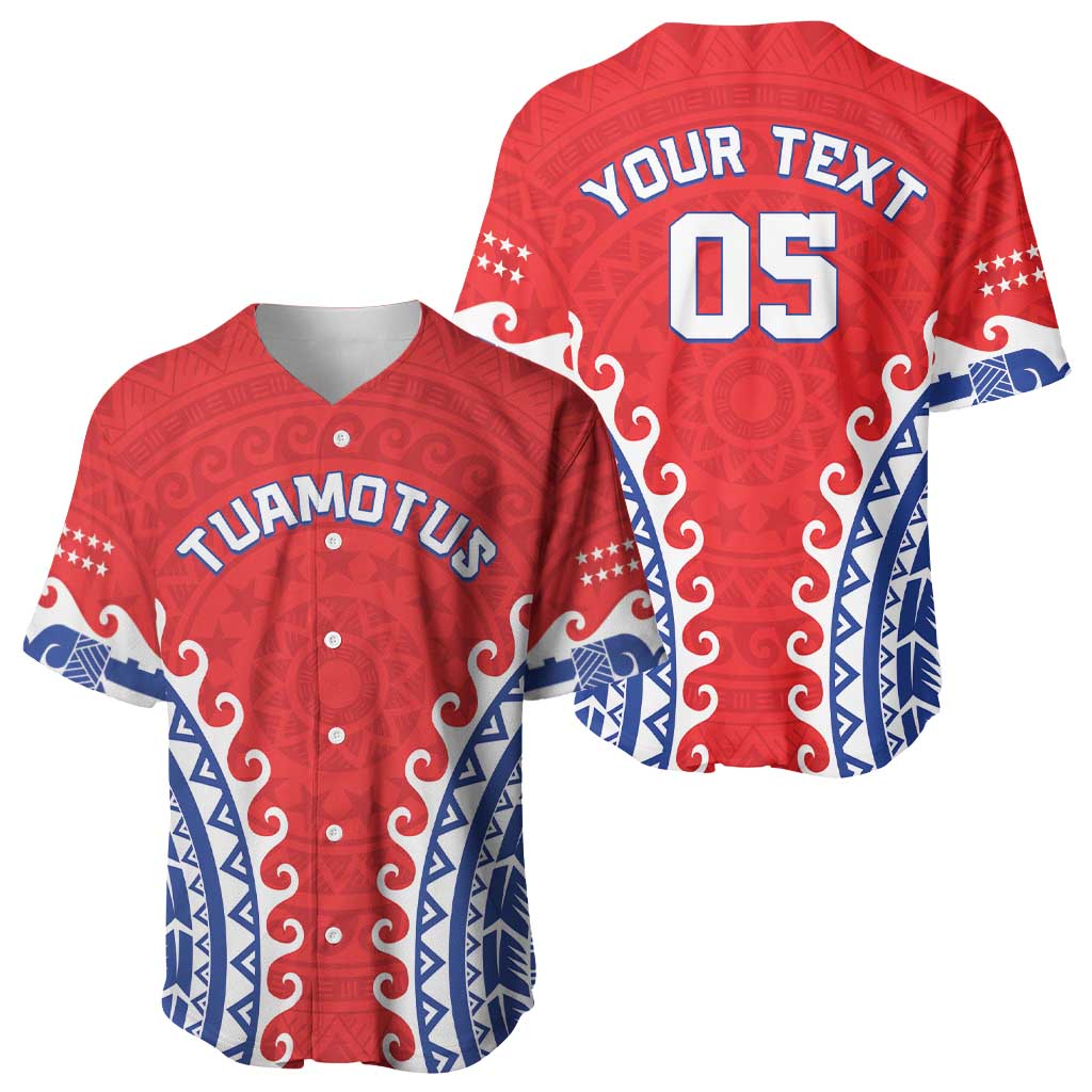 Custom Tuamotu Archipelago Baseball Jersey Polynesian Tribal Tattoo