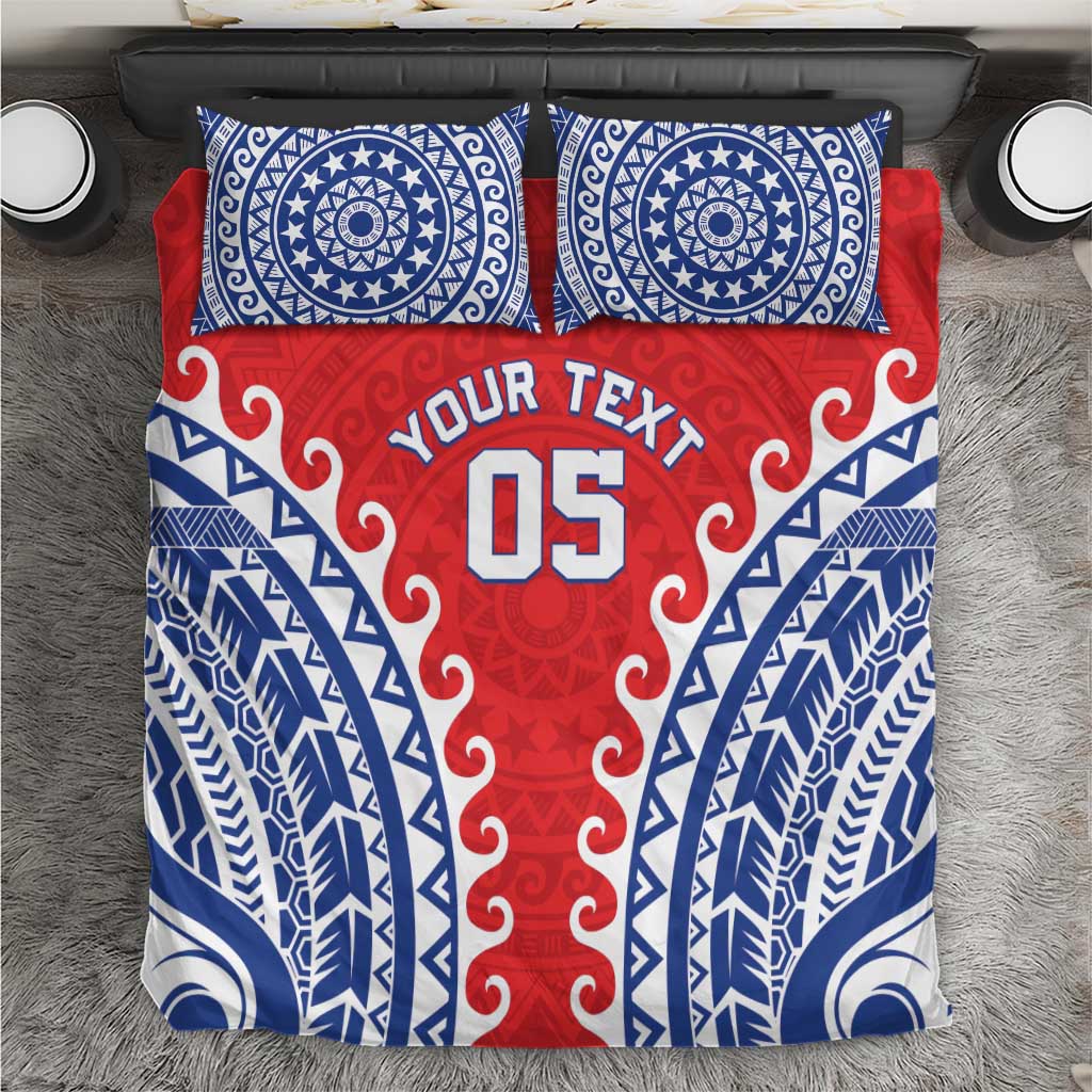 Custom Tuamotu Archipelago Bedding Set Polynesian Tribal Tattoo