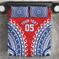 Custom Tuamotu Archipelago Bedding Set Polynesian Tribal Tattoo