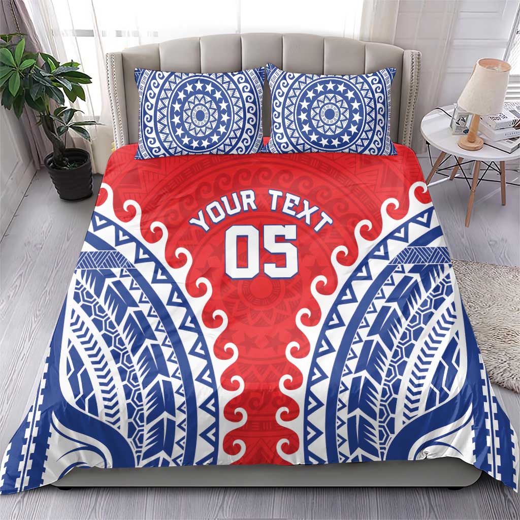 Custom Tuamotu Archipelago Bedding Set Polynesian Tribal Tattoo
