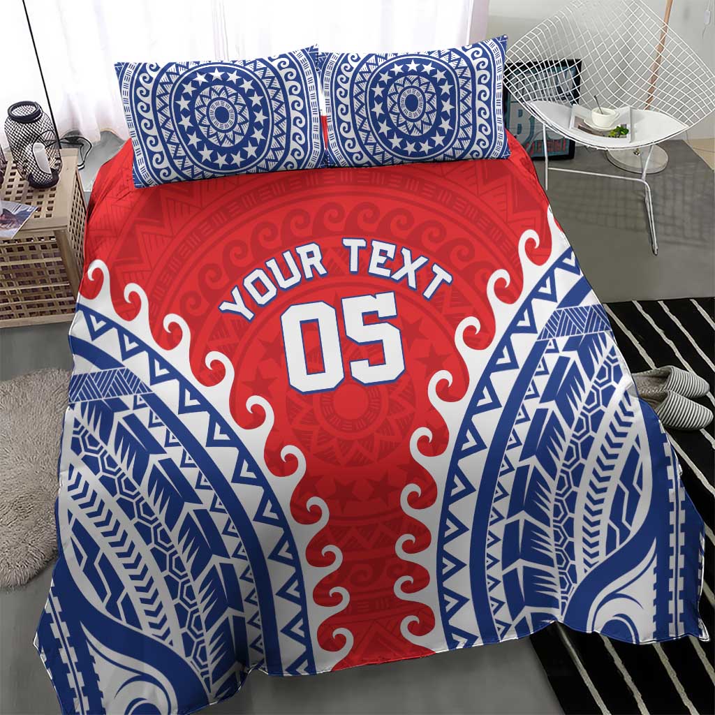 Custom Tuamotu Archipelago Bedding Set Polynesian Tribal Tattoo