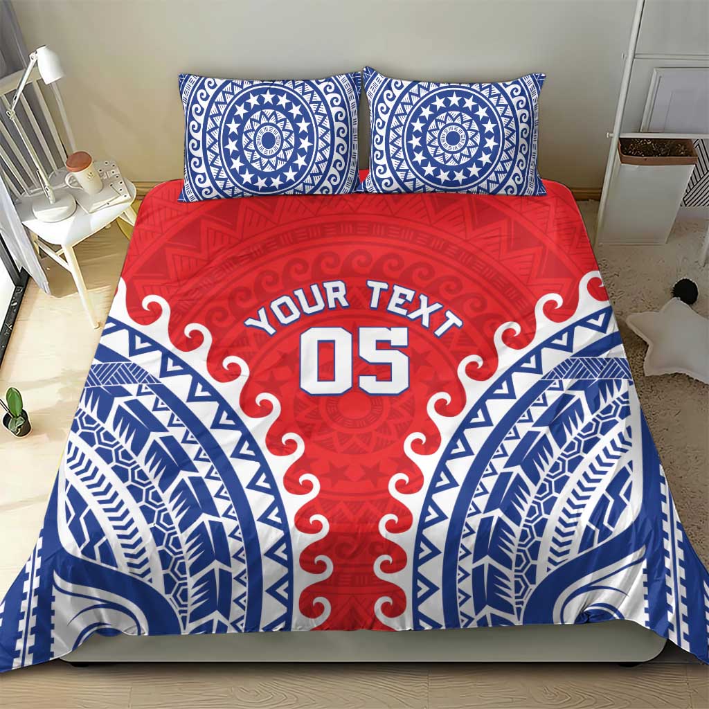 Custom Tuamotu Archipelago Bedding Set Polynesian Tribal Tattoo
