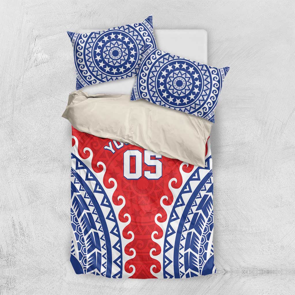 Custom Tuamotu Archipelago Bedding Set Polynesian Tribal Tattoo