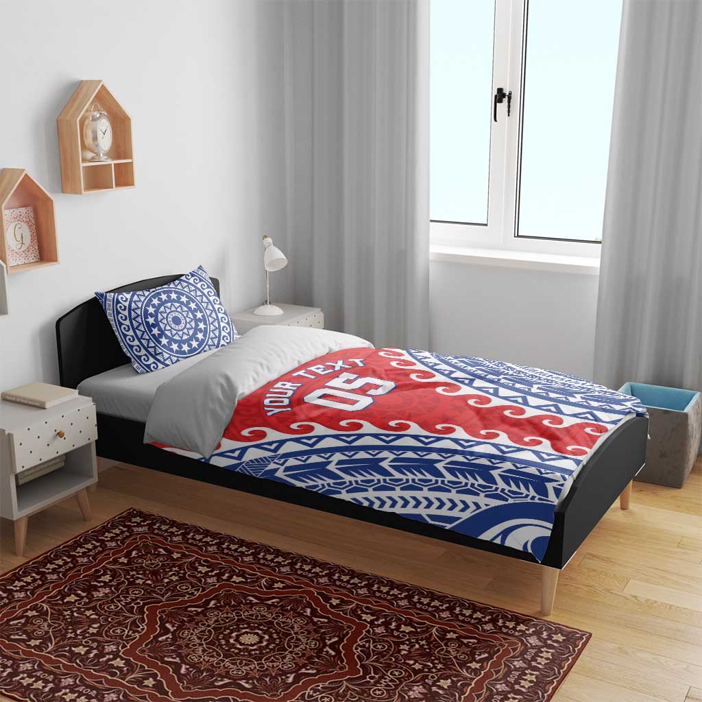 Custom Tuamotu Archipelago Bedding Set Polynesian Tribal Tattoo