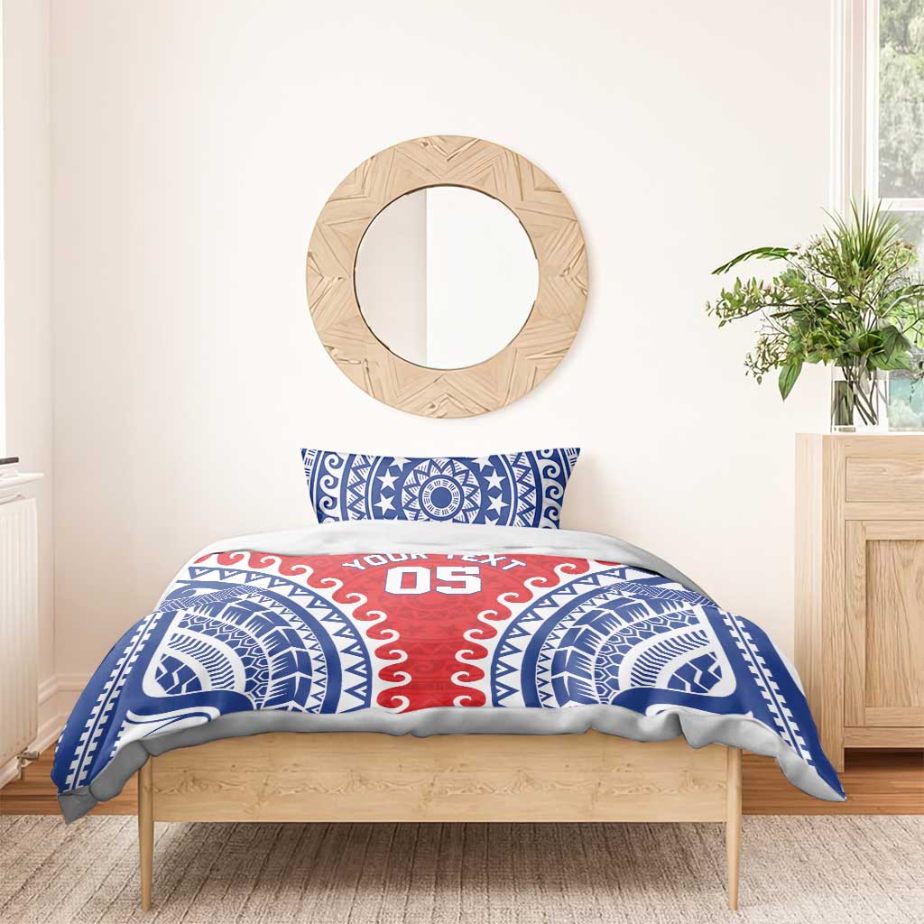 Custom Tuamotu Archipelago Bedding Set Polynesian Tribal Tattoo