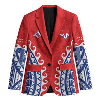 Custom Tuamotu Archipelago Blazer Polynesian Tribal Tattoo LT05 Unisex Red - Polynesian Pride