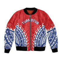 Custom Tuamotu Archipelago Bomber Jacket Polynesian Tribal Tattoo LT05 Unisex Red - Polynesian Pride