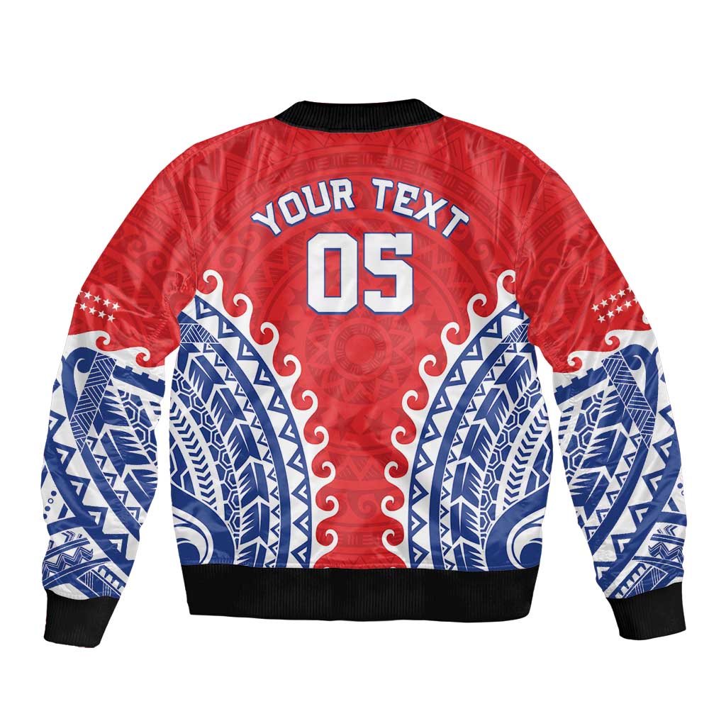 Custom Tuamotu Archipelago Bomber Jacket Polynesian Tribal Tattoo LT05 - Polynesian Pride