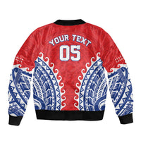 Custom Tuamotu Archipelago Bomber Jacket Polynesian Tribal Tattoo LT05 - Polynesian Pride