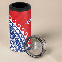 Custom Tuamotu Archipelago 4 in 1 Can Cooler Tumbler Polynesian Tribal Tattoo