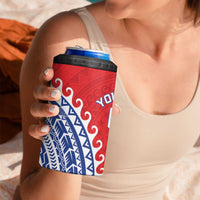 Custom Tuamotu Archipelago 4 in 1 Can Cooler Tumbler Polynesian Tribal Tattoo