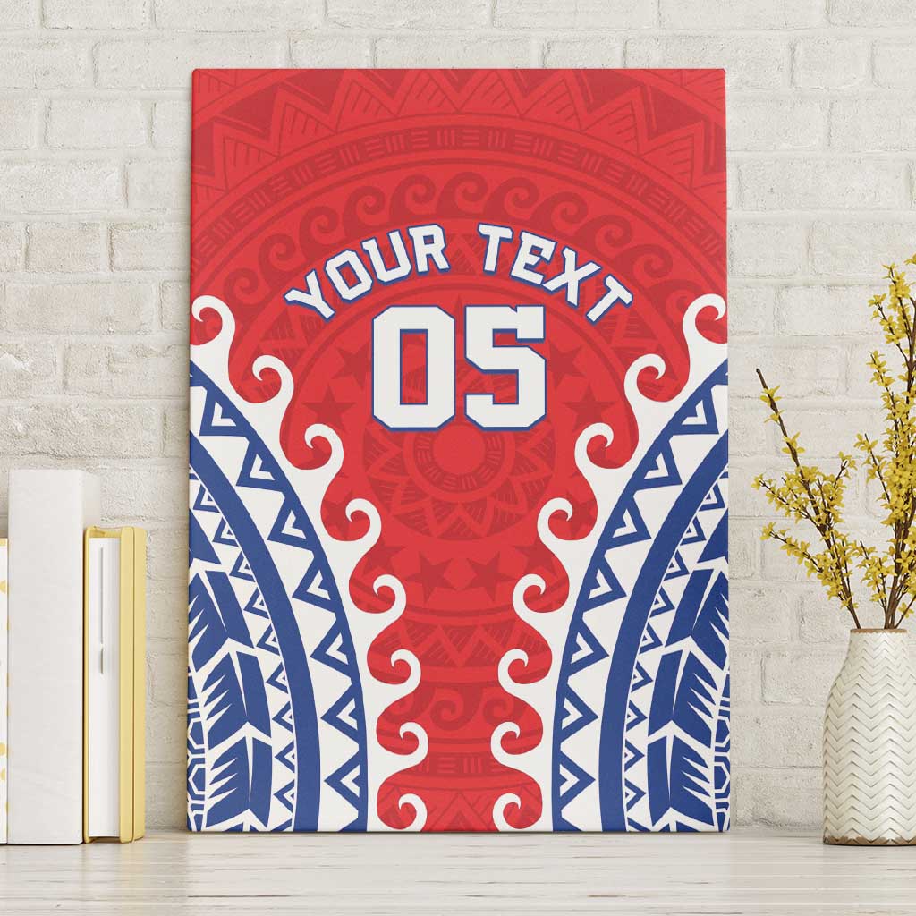 Custom Tuamotu Archipelago Canvas Wall Art Polynesian Tribal Tattoo