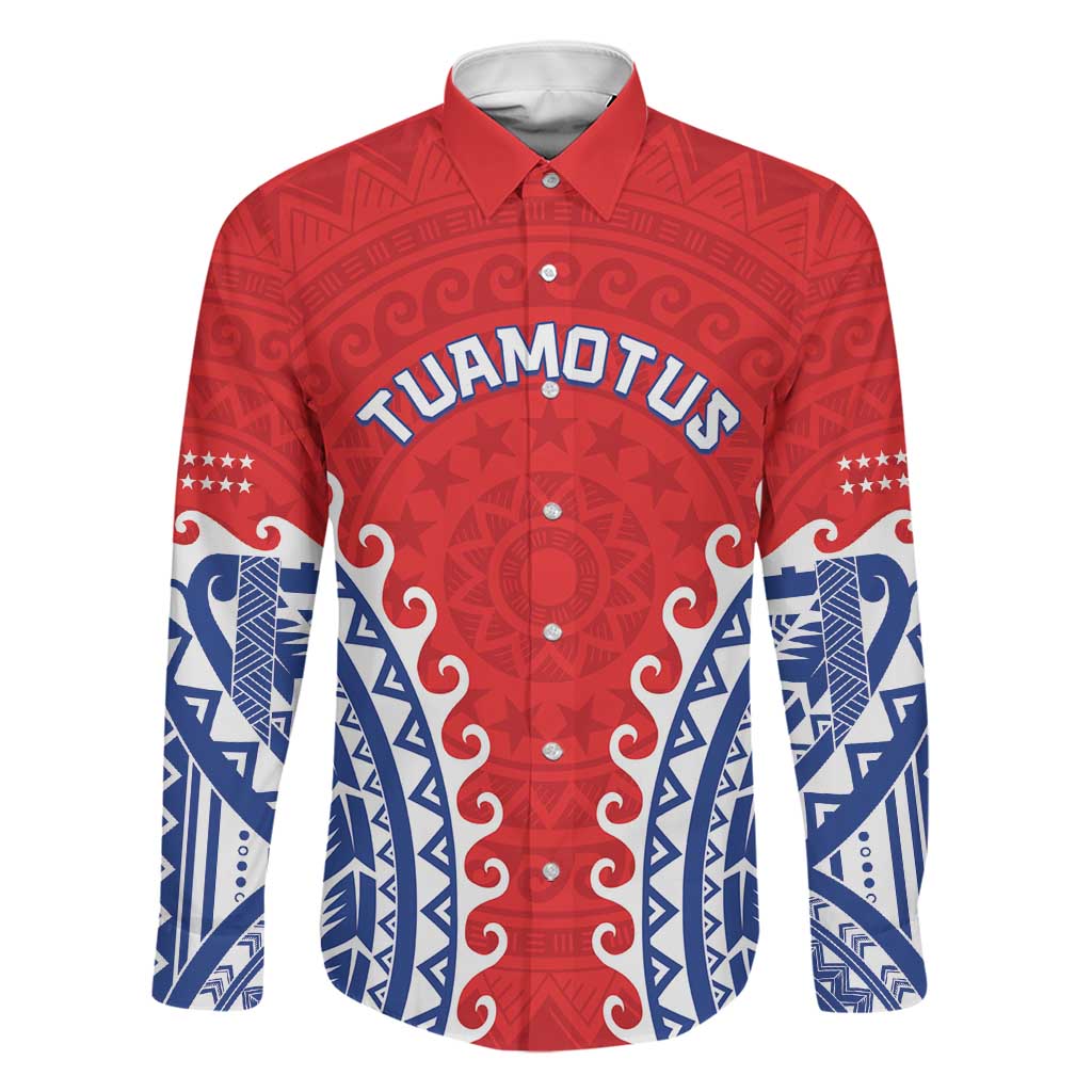 Custom Tuamotu Archipelago Family Matching Off Shoulder Maxi Dress and Hawaiian Shirt Polynesian Tribal Tattoo