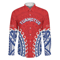 Custom Tuamotu Archipelago Family Matching Off Shoulder Maxi Dress and Hawaiian Shirt Polynesian Tribal Tattoo