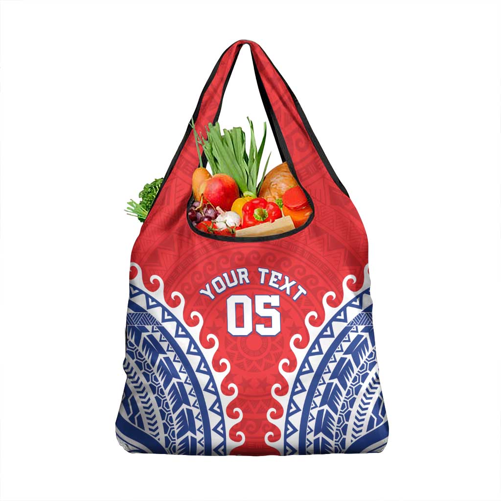Custom Tuamotu Archipelago Grocery Bag Polynesian Tribal Tattoo