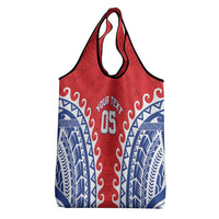 Custom Tuamotu Archipelago Grocery Bag Polynesian Tribal Tattoo