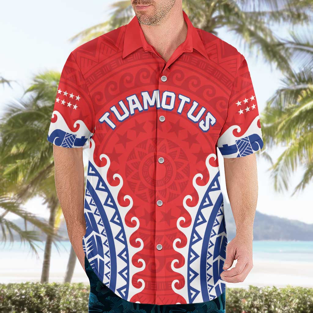 Custom Tuamotu Archipelago Hawaiian Shirt Polynesian Tribal Tattoo