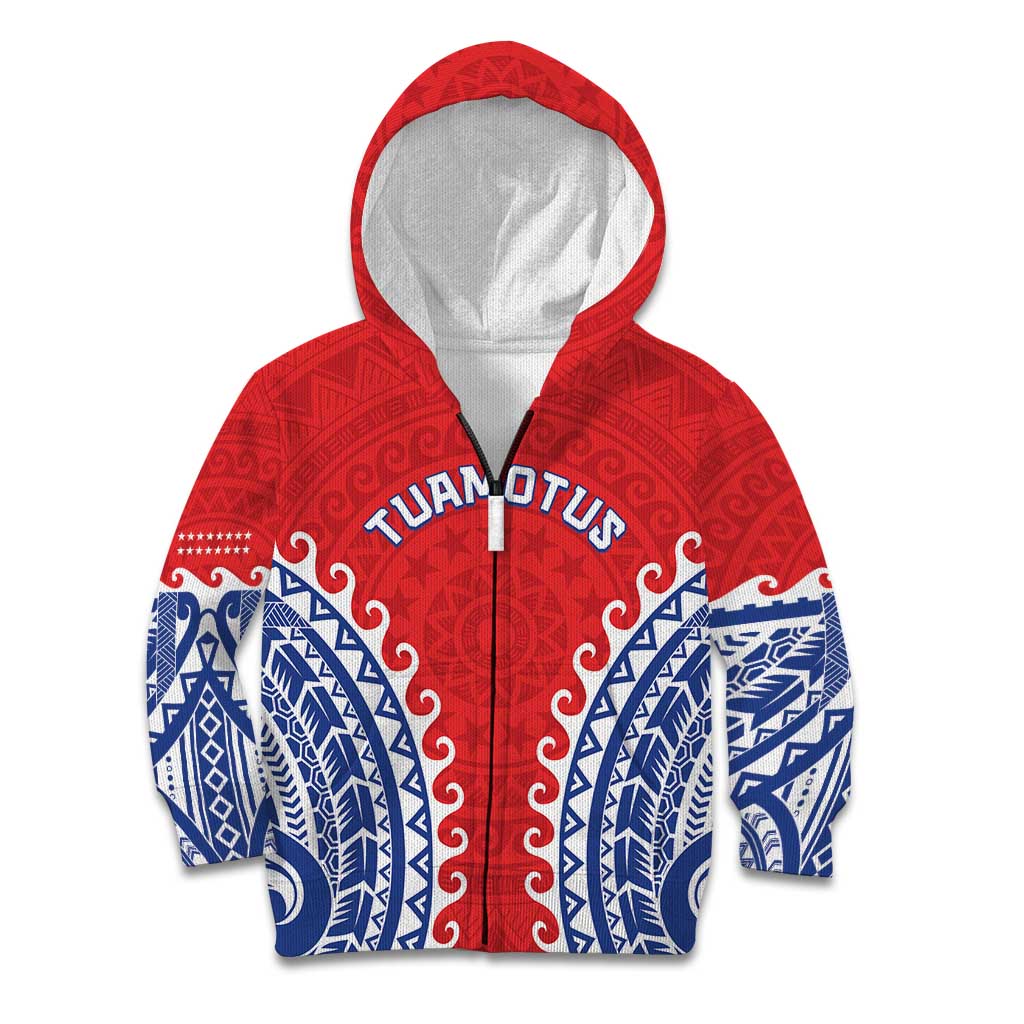 Custom Tuamotu Archipelago Kid Hoodie Polynesian Tribal Tattoo